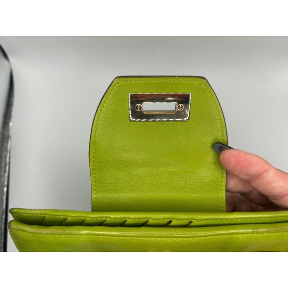 Salvatore Ferragamo Gancini Green Leather Continental Wallet #101 - Picture 12 of 16